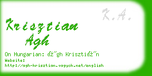 krisztian agh business card